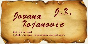 Jovana Kojanović vizit kartica